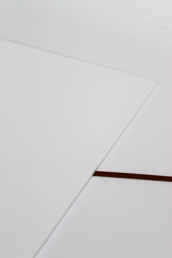 Hvid akrylplade mat/mat GS 3 mm