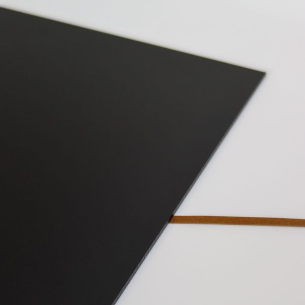 Sort akrylplade mat/mat GS 3 mm