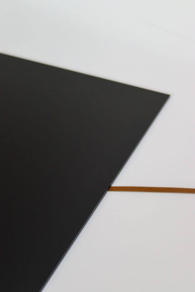 Sort akrylplade mat/mat GS 3 mm